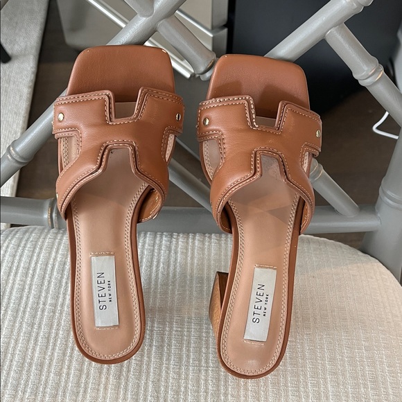 Steven New York H inspired sandals 6 tan - Picture 2 of 6